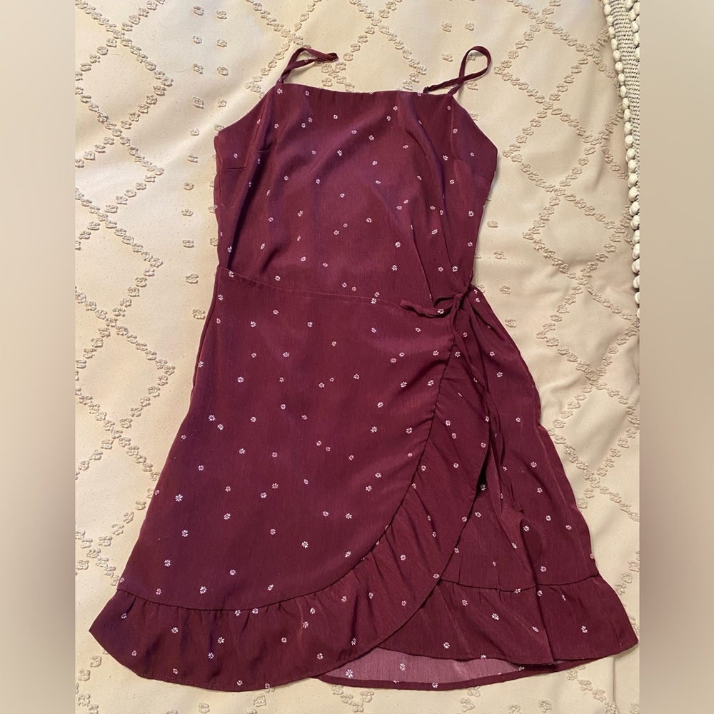 Cotton On mini faux wrap dress with flare